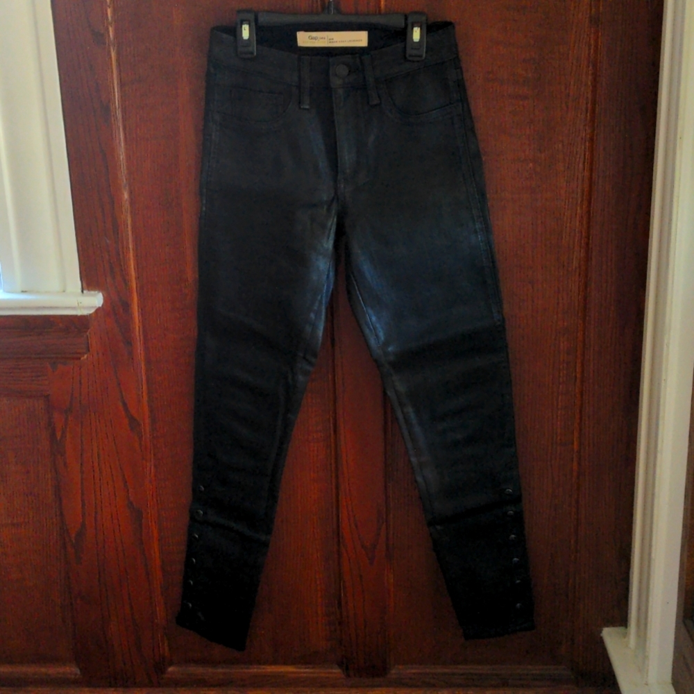 Gap 1969 Coated Inner Cozy Legging, 26R, black